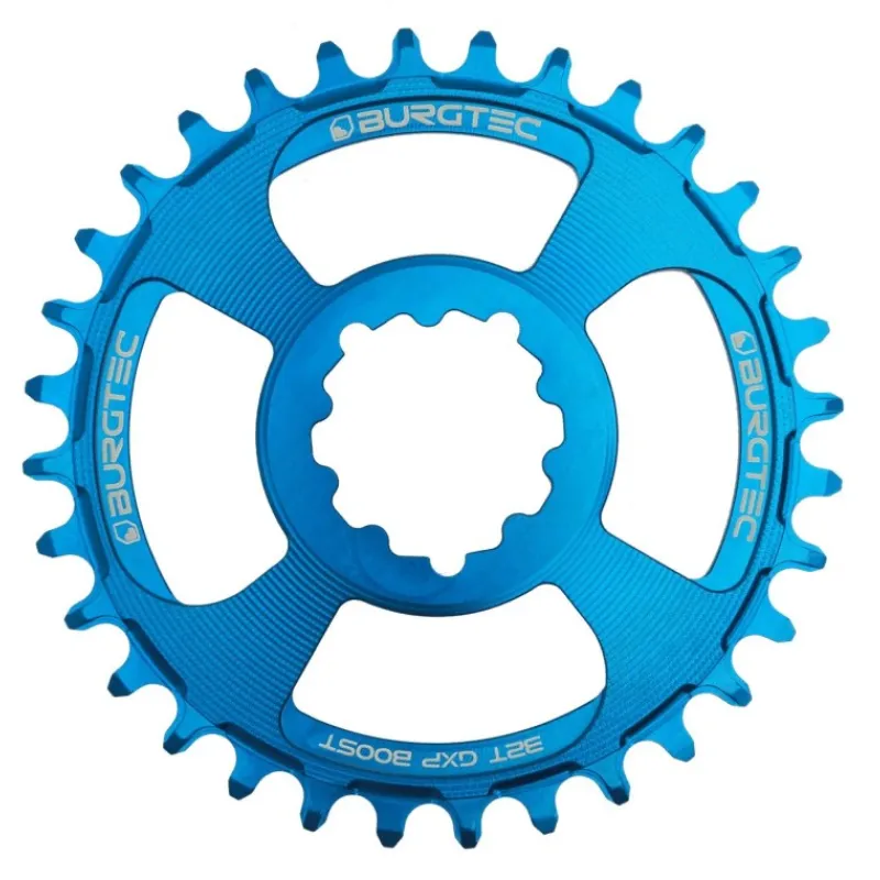 Pinion față pentru bicicleta BURGTEC GXP Boost 3mm Offset Thick Thin Chainring Deep Blue ­32T Livrare expres